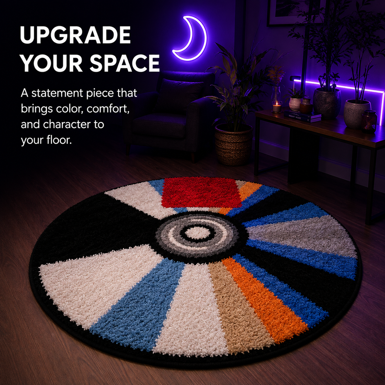 Retro Disc Tufted Rug