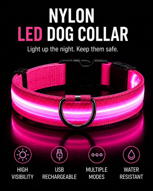 Nylon LED Dog Collar