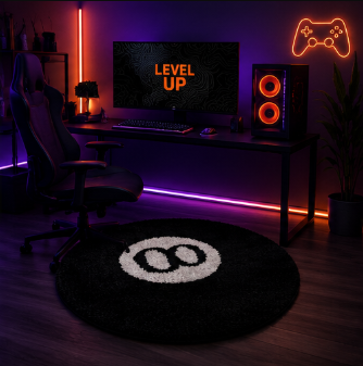 Eight Ball Tufted Rug