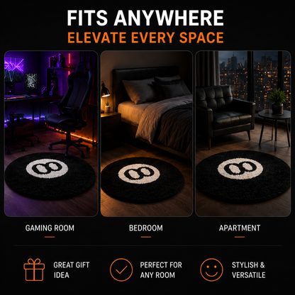 Eight Ball Tufted Rug