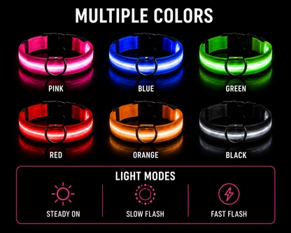 Nylon LED Dog Collar