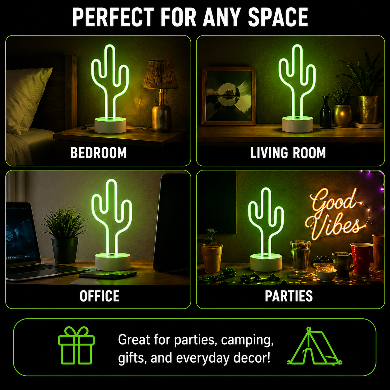 Cactus Neon Sign Light