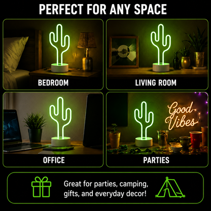 Cactus Neon Sign Light