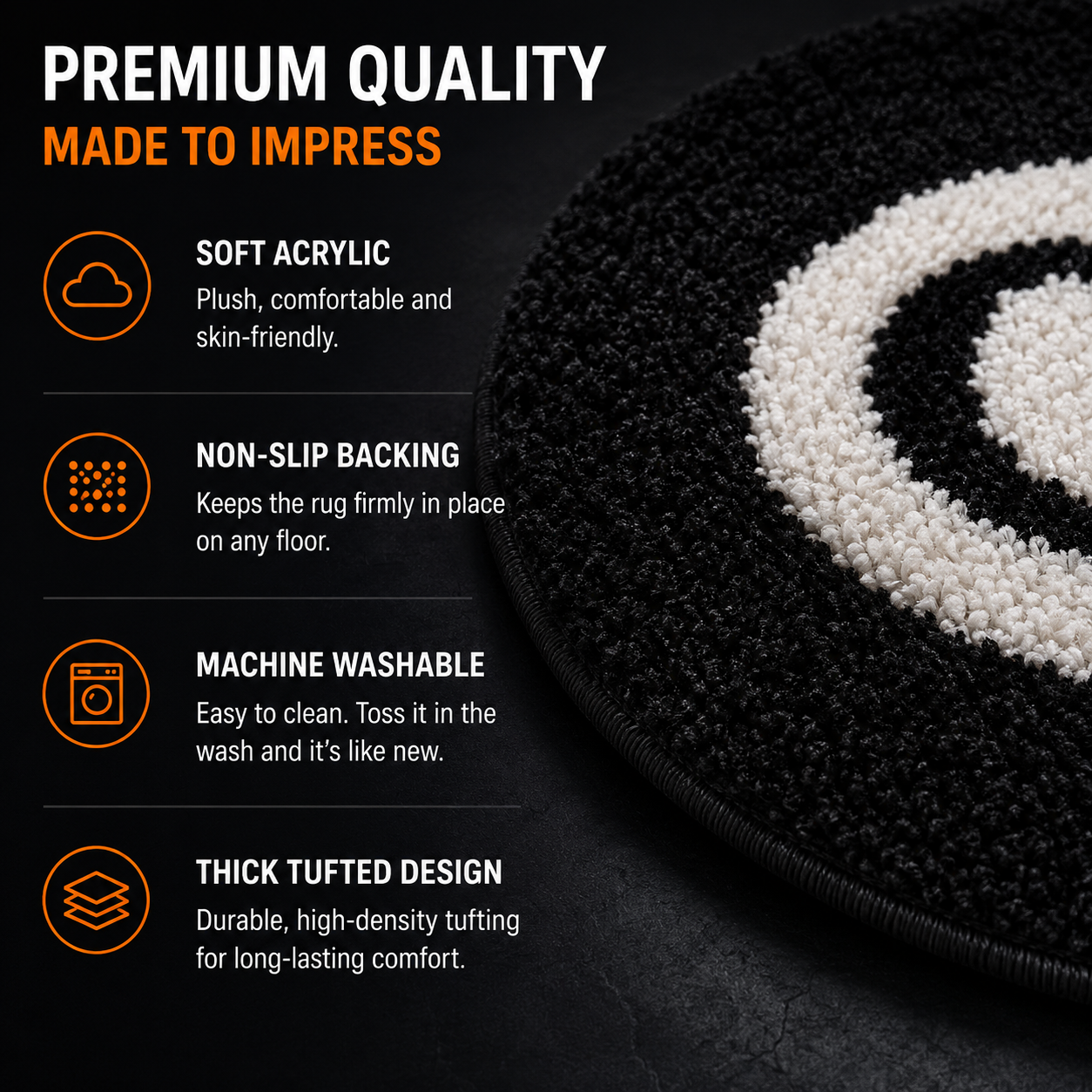 Eight Ball Tufted Rug