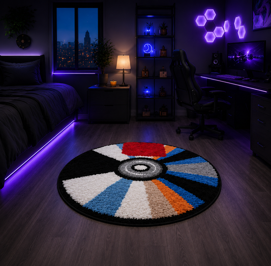 Retro Disc Tufted Rug