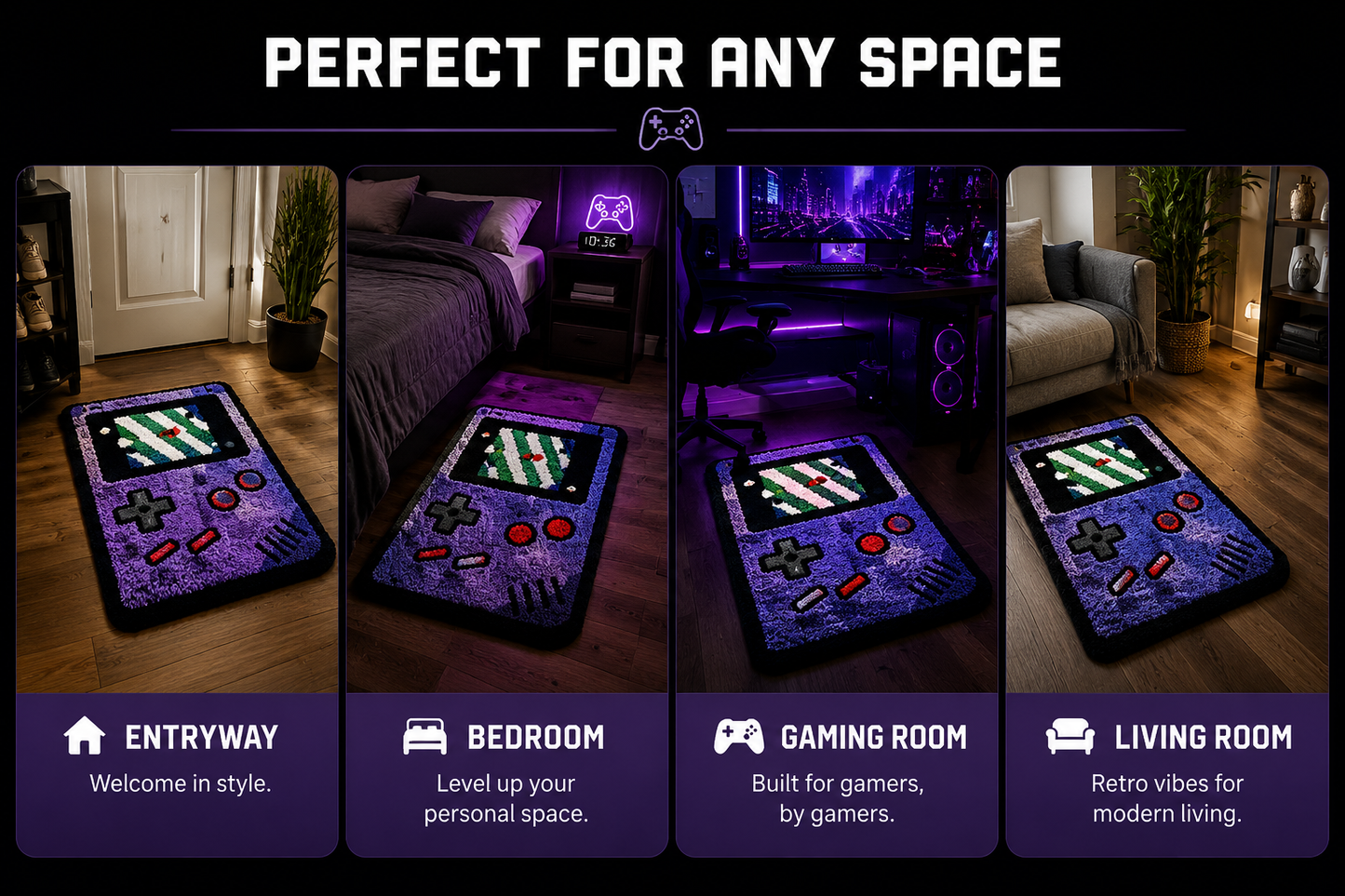 Retro Gaming Accent Rug