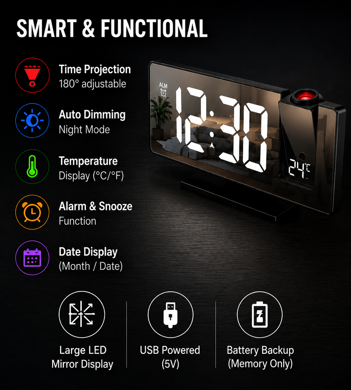 Projection Alarm Clock